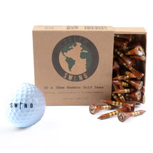 Load image into Gallery viewer, Golden Brown Limited Edition 38mm Bamboo Golf Tees | 30pcs