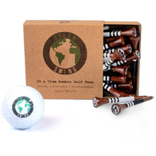 Load image into Gallery viewer, Vintage Special Edition 70mm Bamboo Golf Tees | 30pcs | White & Black