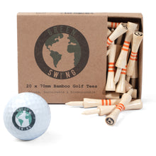 Load image into Gallery viewer, orange bamboo castle golf tees