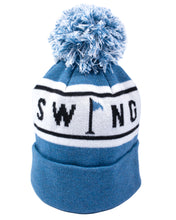 Load image into Gallery viewer, blue bobble hat
