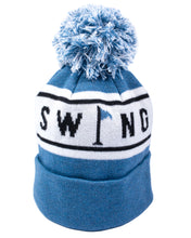 Load image into Gallery viewer, blue bobble hat