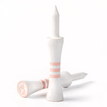 Load image into Gallery viewer, Breezy Limited Edition Pink 60mm Bamboo Castle Golf Tees | 20pcs