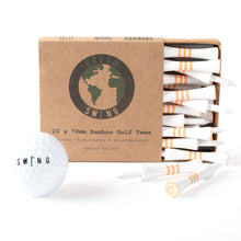 Load image into Gallery viewer, Breezy Limited Edition Orange 70mm Bamboo Castle Golf Tees | 20pcs