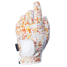 Load image into Gallery viewer, Orange & Yellow Spray Cabretta Leather Golf Glove | High Quality Golf Glove