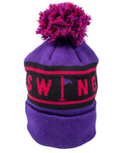 Load image into Gallery viewer, purple bobble hat
