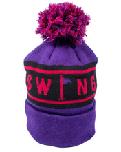 Load image into Gallery viewer, purple bobble hat