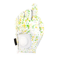 Load image into Gallery viewer, Lemon & Lime Spray Cabretta Leather Golf Glove | Premium Golf Glove