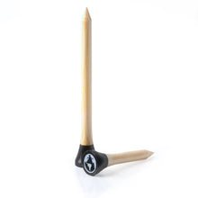 Load image into Gallery viewer, Matchstick Black Special Edition 70mm & 38mm Bamboo Golf Tees | 30pcs