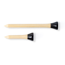 Load image into Gallery viewer, Matchstick Black Special Edition 70mm & 38mm Bamboo Golf Tees | 30pcs