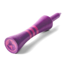 Load image into Gallery viewer, Purple Limited Edition 60mm Bamboo Pink Castle Golf Tees | 20pcs