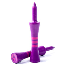 Load image into Gallery viewer, Purple Limited Edition 60mm Bamboo Pink Castle Golf Tees | 20pcs