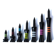 Load image into Gallery viewer, Mixed Bamboo Castle Golf Tees | 35pcs | Black Edition | All Sizes