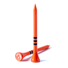 Load image into Gallery viewer, Orange Limited Edition 70mm Bamboo Golf Tees | 30pcs