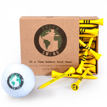 Load image into Gallery viewer, personalised golf tees yellow