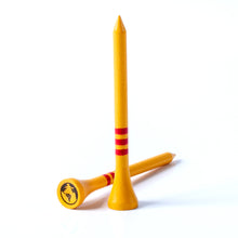 Load image into Gallery viewer, Yellow Limited Edition 70mm Bamboo Golf Tees | 30pcs