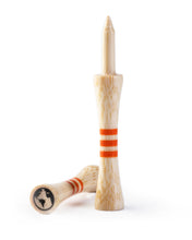 Load image into Gallery viewer, orange bamboo castle golf tees