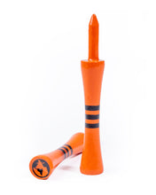 Load image into Gallery viewer, orange bamboo castle golf tees