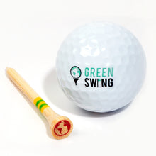 Load image into Gallery viewer, Limited Edition 70mm Bamboo Golf Tees - Green Swing
