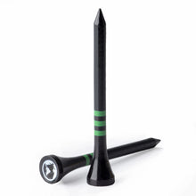 Load image into Gallery viewer, Black Limited Edition 70mm Bamboo Golf Tees | 30pcs