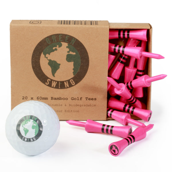 pink bamboo castle golf tees