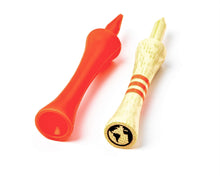 Load image into Gallery viewer, orange bamboo castle golf tees
