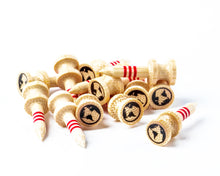 Load image into Gallery viewer, red bamboo castle golf tees