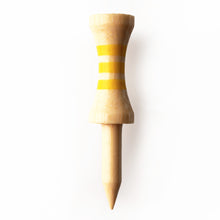 Load image into Gallery viewer, yellow bamboo castle golf tees