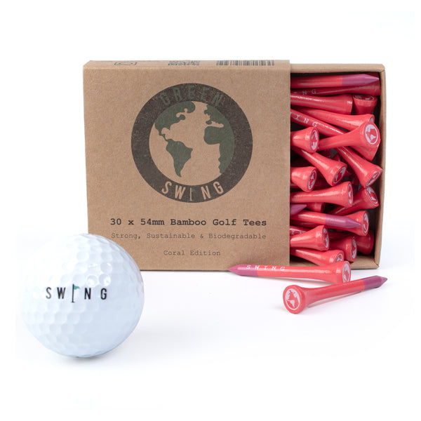 Coral Edition 54mm Bamboo Golf Tees Maroon & Purple | 30pcs