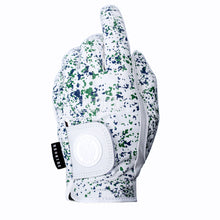 Load image into Gallery viewer, Blue &amp; Green Spray Cabretta Leather Golf Gove | High Quality Golf Glove
