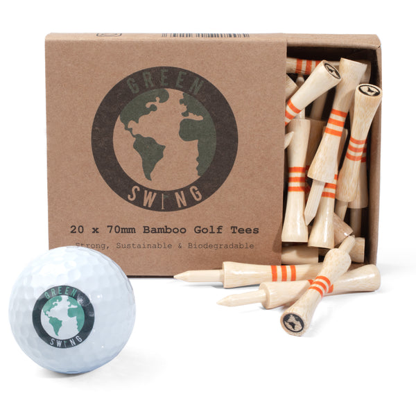 orange bamboo castle golf tees