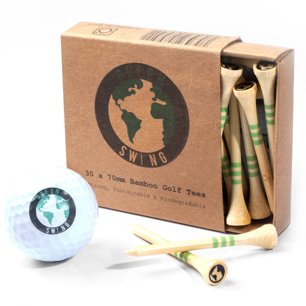 70mm Bamboo Golf Tees | 30pcs | Natural Edition