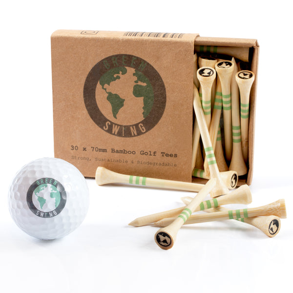 70mm Bamboo Golf Tees | 30pcs | Natural Edition