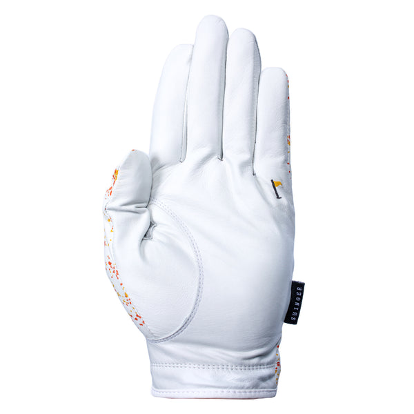 Orange & Yellow Spray Cabretta Leather Golf Glove | High Quality Golf Glove