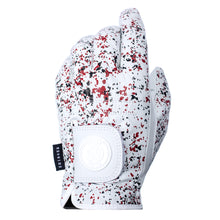 Load image into Gallery viewer, Red &amp; Black Spray Cabretta Leather Golf Gove | High Quality Golf Glove
