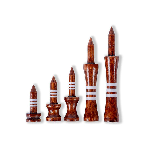 Limited Edition Mixed Bamboo Castle Golf Tees | 30pcs | Vintage Edition