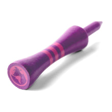 Load image into Gallery viewer, Purple Limited Edition 60mm Bamboo Pink Castle Golf Tees | 20pcs
