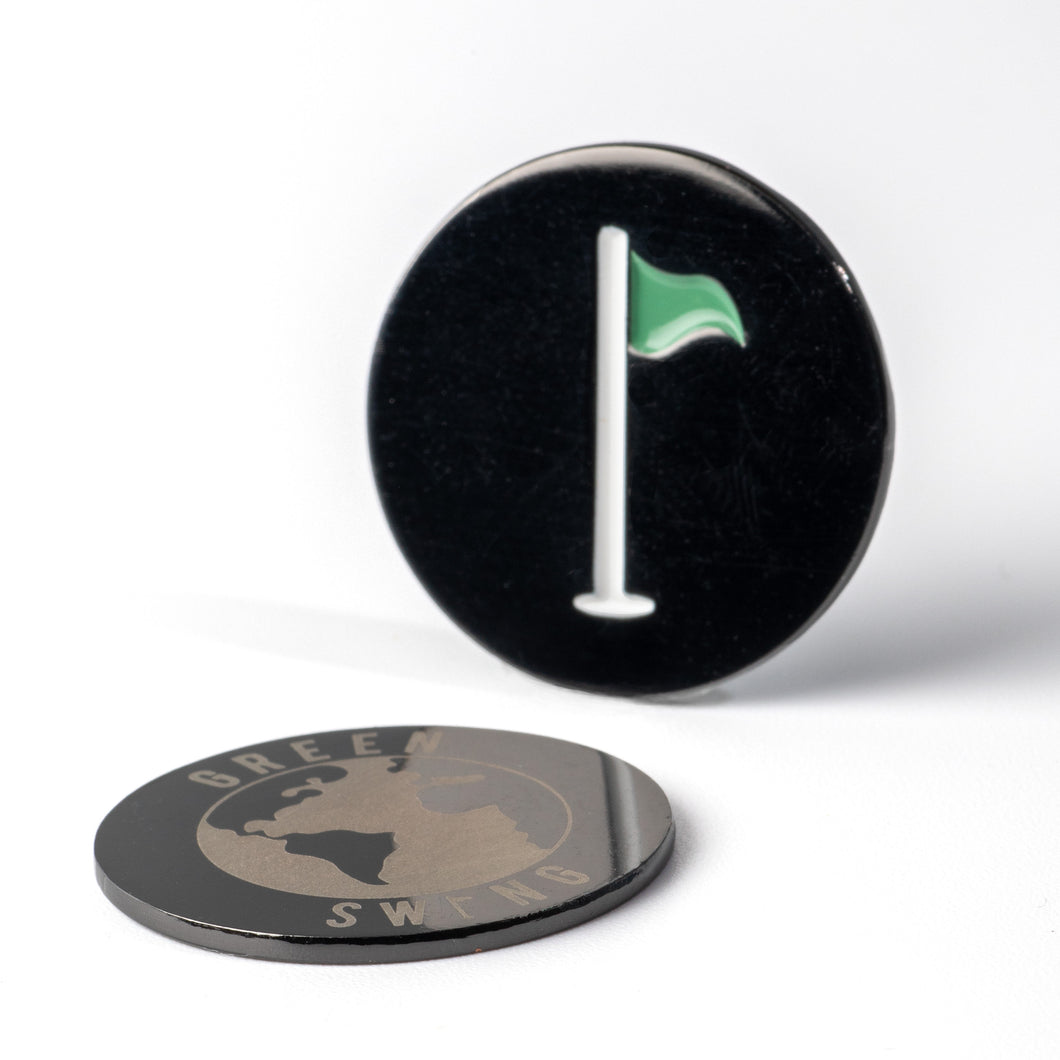 Green Swing Flag Ball Marker | The Original Golf Ball Marker