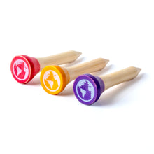 Load image into Gallery viewer, Matchstick 38mm Bamboo Golf Tees Red Yellow Purple Tips | 30pcs
