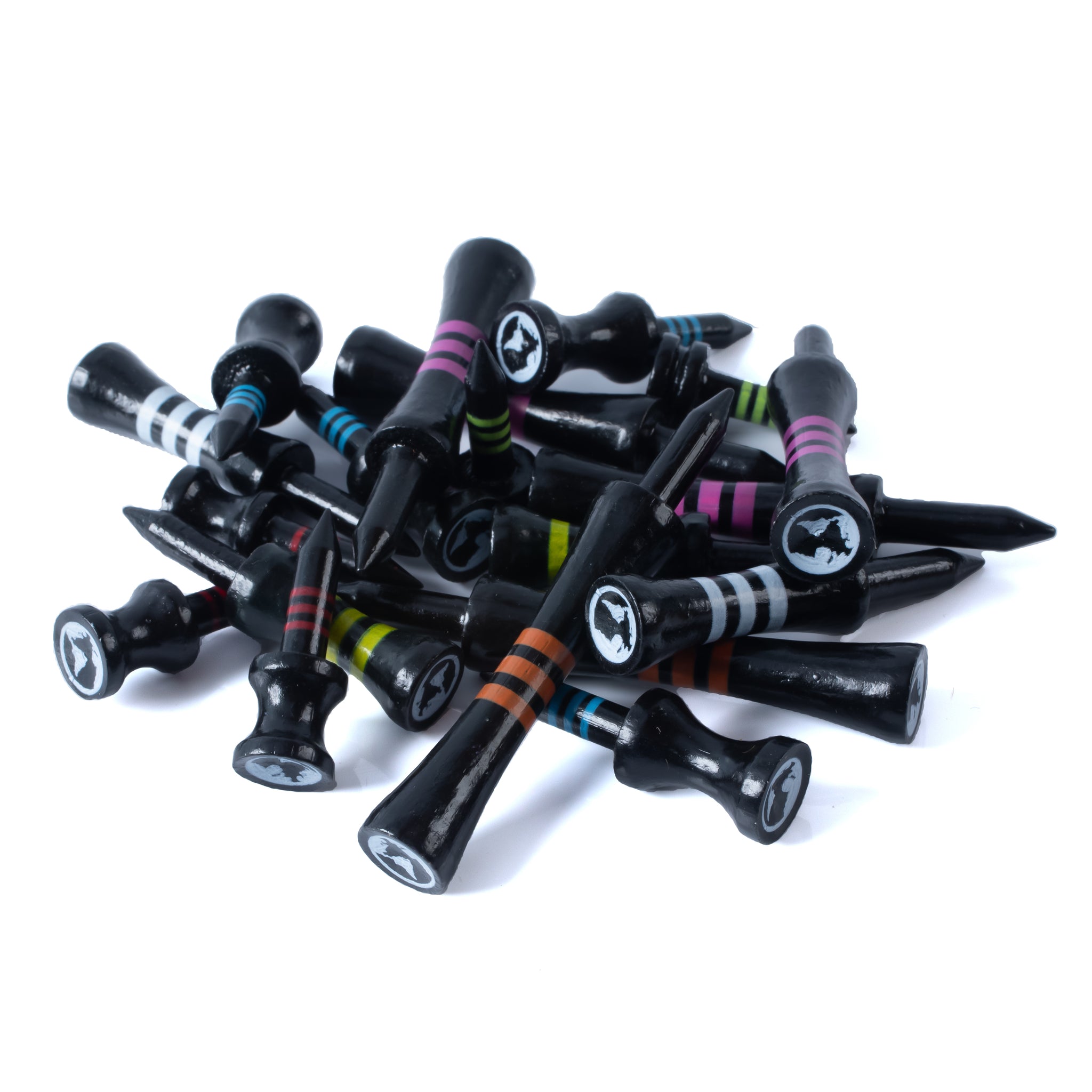 Mixed Bamboo Castle Golf Tees | 35pcs | Black Limited Edition