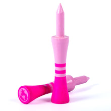 Load image into Gallery viewer, Ombre Limited Edition 60mm Bamboo Pink Castle Golf Tees | 20pcs
