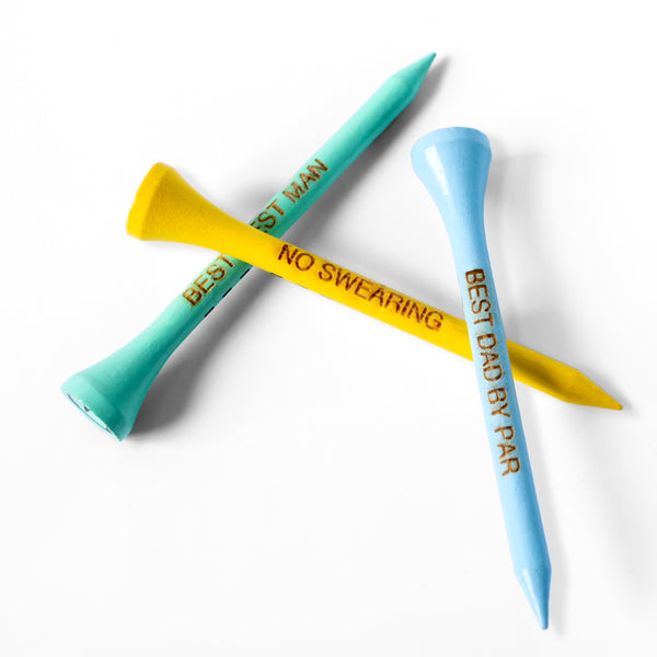 Personalised 70mm Bamboo Golf Tees | 30pcs | Choice of Colours