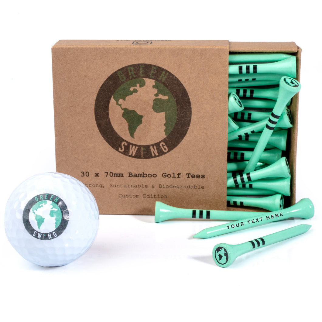 custom golf tees green