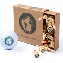 Load image into Gallery viewer, 32mm Bamboo Red Castle Golf Tees | 30pcs | Natural Edition
