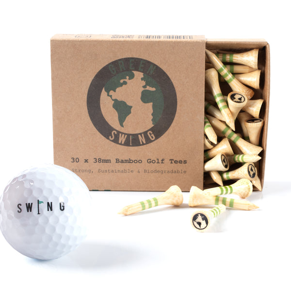 38mm Bamboo Golf Tees | 30pcs | Natural Edition