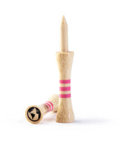 Load image into Gallery viewer, 60mm Bamboo Pink Castle Golf Tees | 20pcs | Natural Edition
