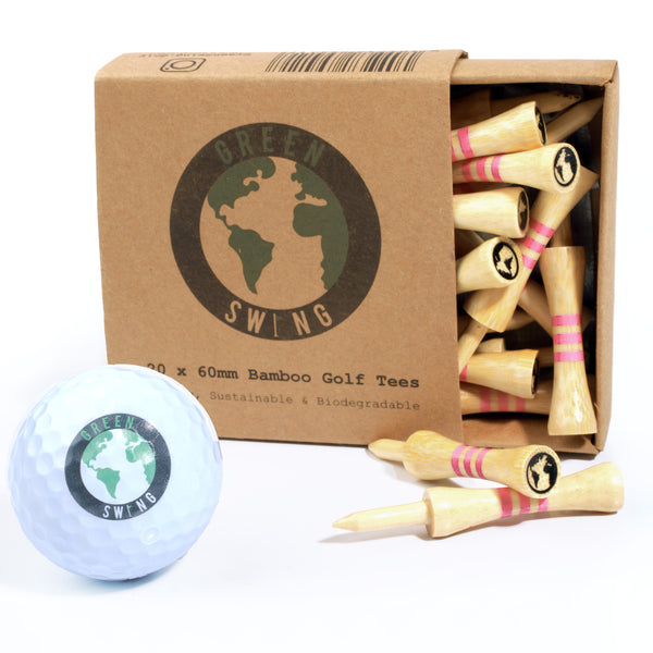 pink bamboo castle golf tees