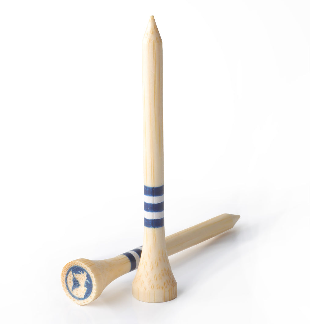 Blue & White Limited Edition 70mm Bamboo Golf Tees | 30pcs