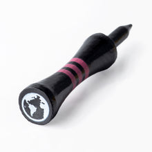 Load image into Gallery viewer, Black Limited Edition 60mm Bamboo Pink Castle Golf Tees | 20pcs
