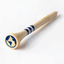 Load image into Gallery viewer, Blue &amp; White Limited Edition 70mm Bamboo Golf Tees | 30pcs
