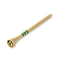 Load image into Gallery viewer, 83mm Bamboo Golf Tees - Green Swing
